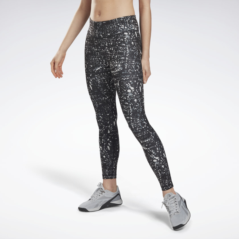 Reebok Workout Ready Printed Leggings Black GS1949 - METAXASPORT