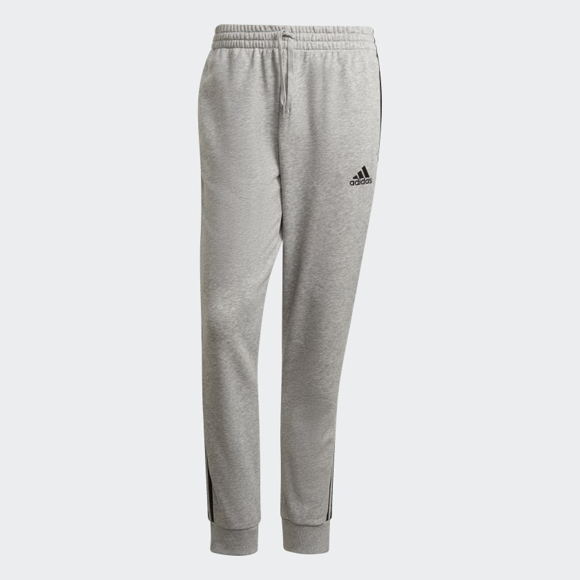 Essentials French Terry Tapered Cuff 3 Stripes Pants Gkri GK8889 01 laydown